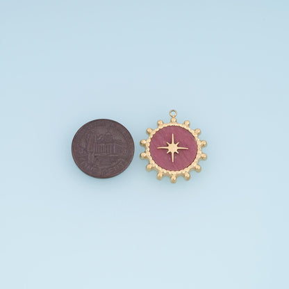 Starburst Charm Pendant for Jewelry Making