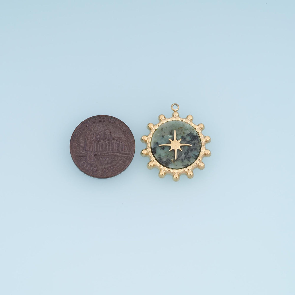 Starburst Charm Pendant for Jewelry Making