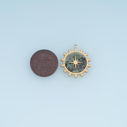 Starburst Charm Pendant for Jewelry Making