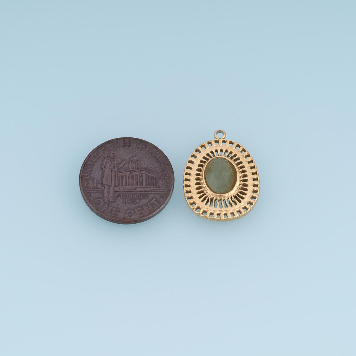 Oval Charm Pendant for Jewelry Making