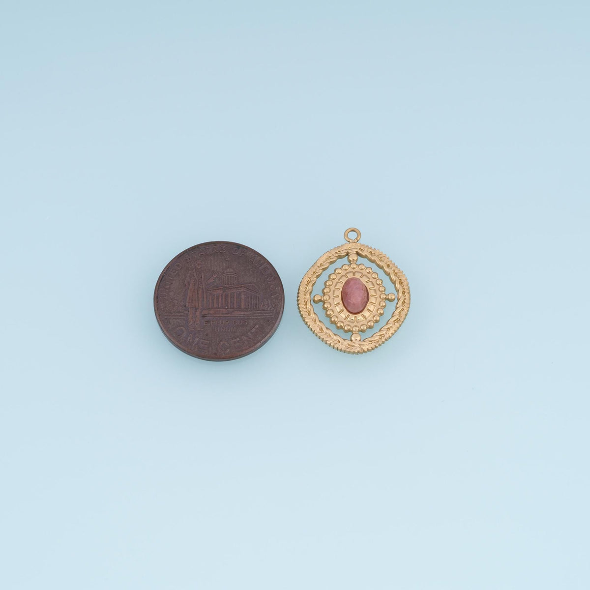 Oval Charm Pendant for Jewelry Making