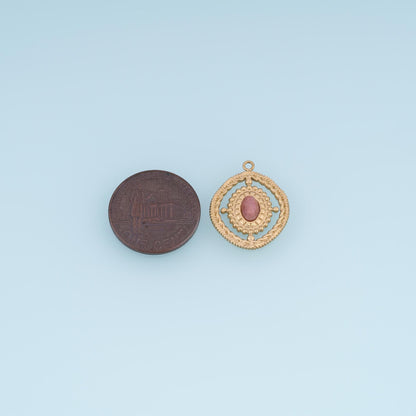 Oval Charm Pendant for Jewelry Making