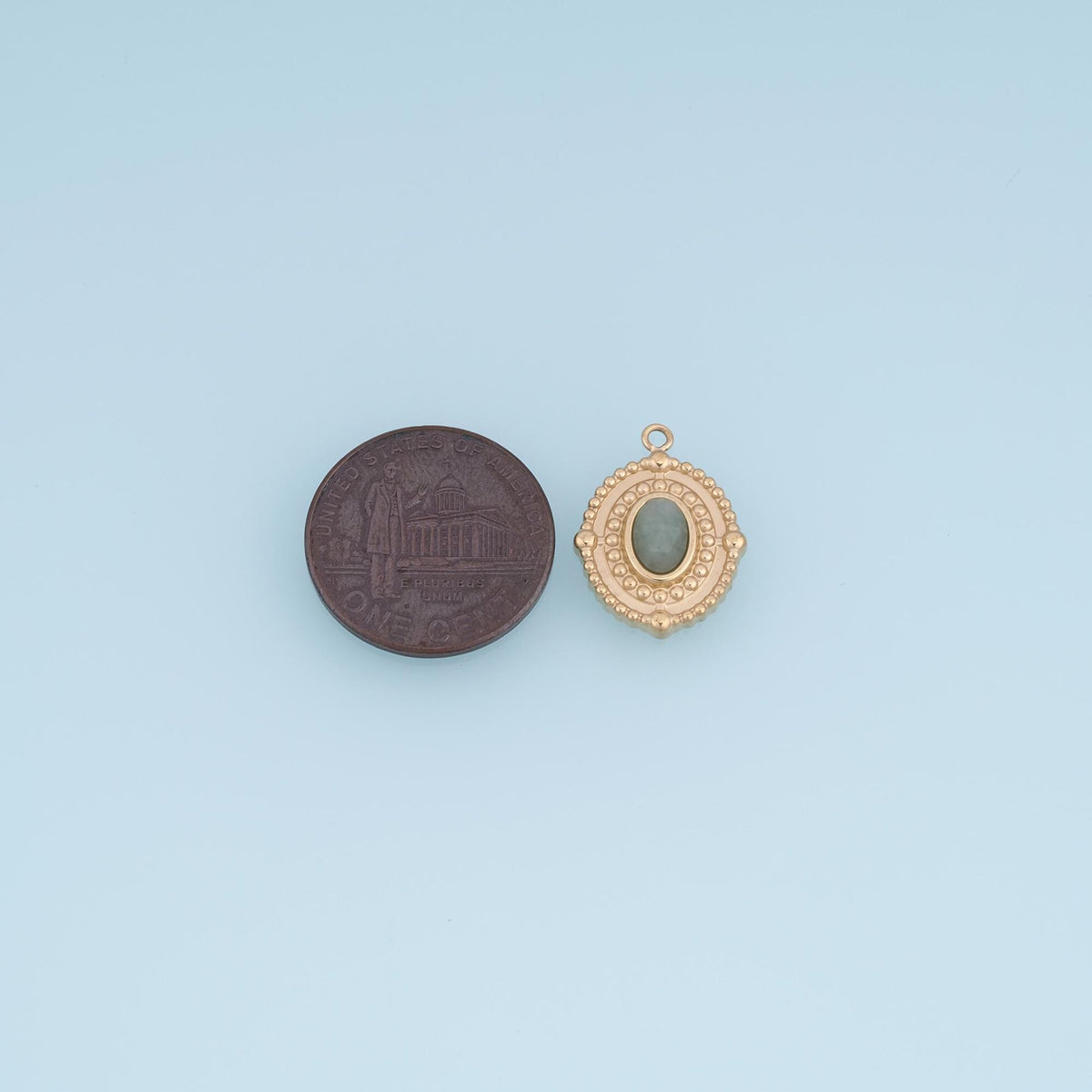 Oval Charm Pendant for Jewelry Making