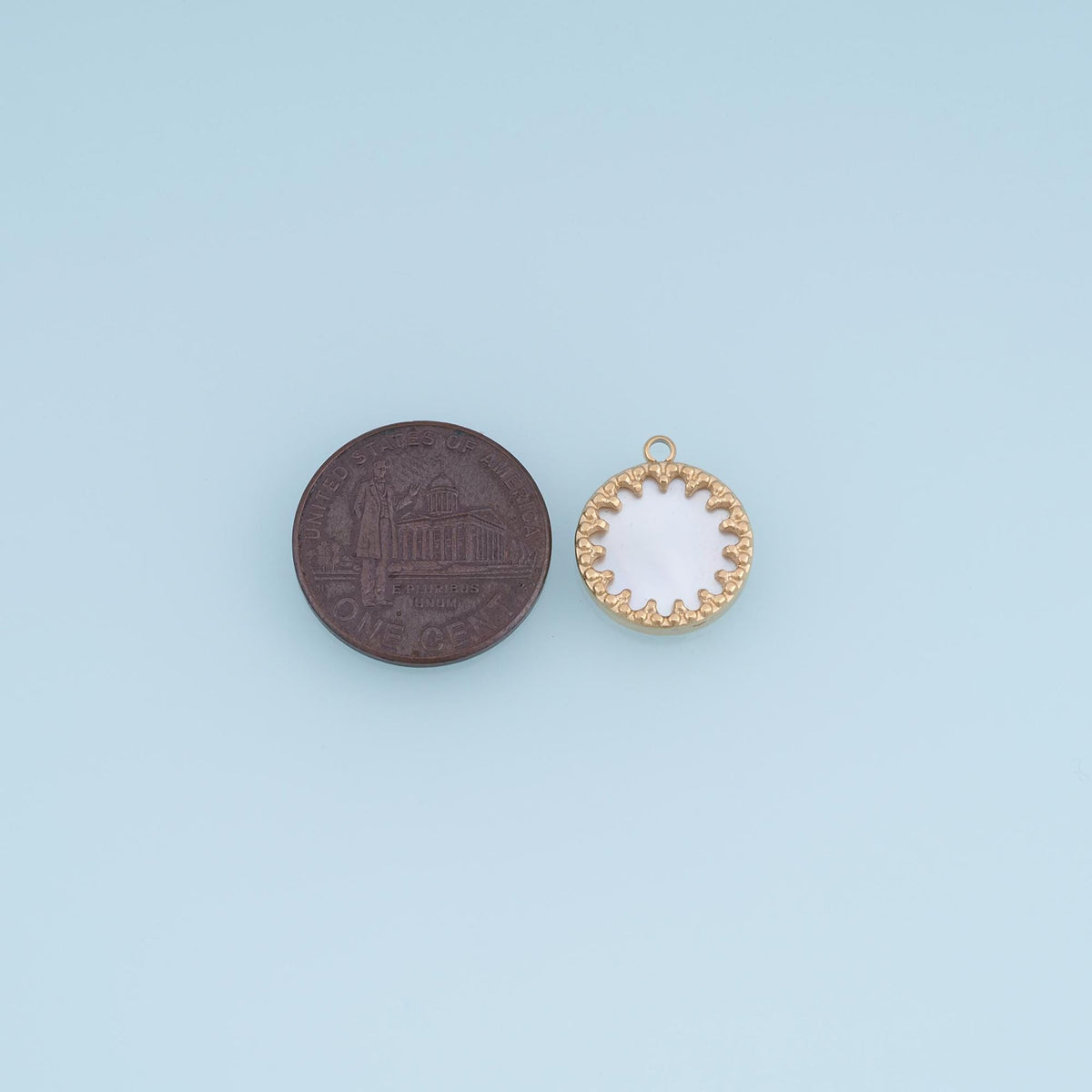 Round Charm Pendant for Jewelry Making