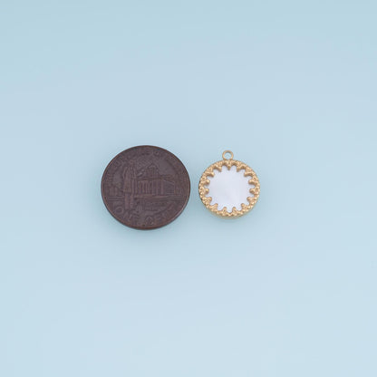 Round Charm Pendant for Jewelry Making