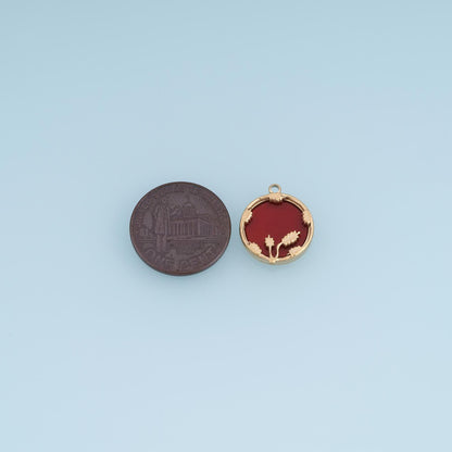 Round Charm Pendant for Jewelry Making
