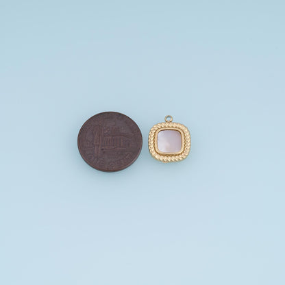 Square Charm Pendant for Jewelry Making