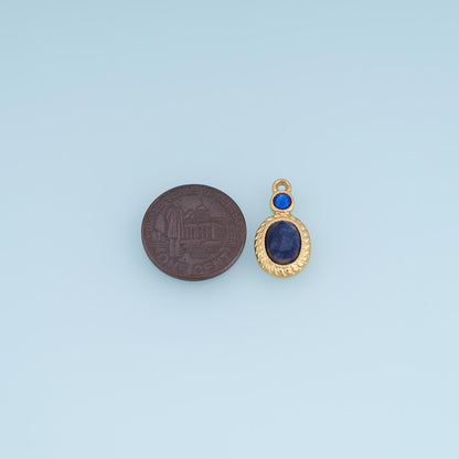 Oval Charm Pendant for Jewelry Making