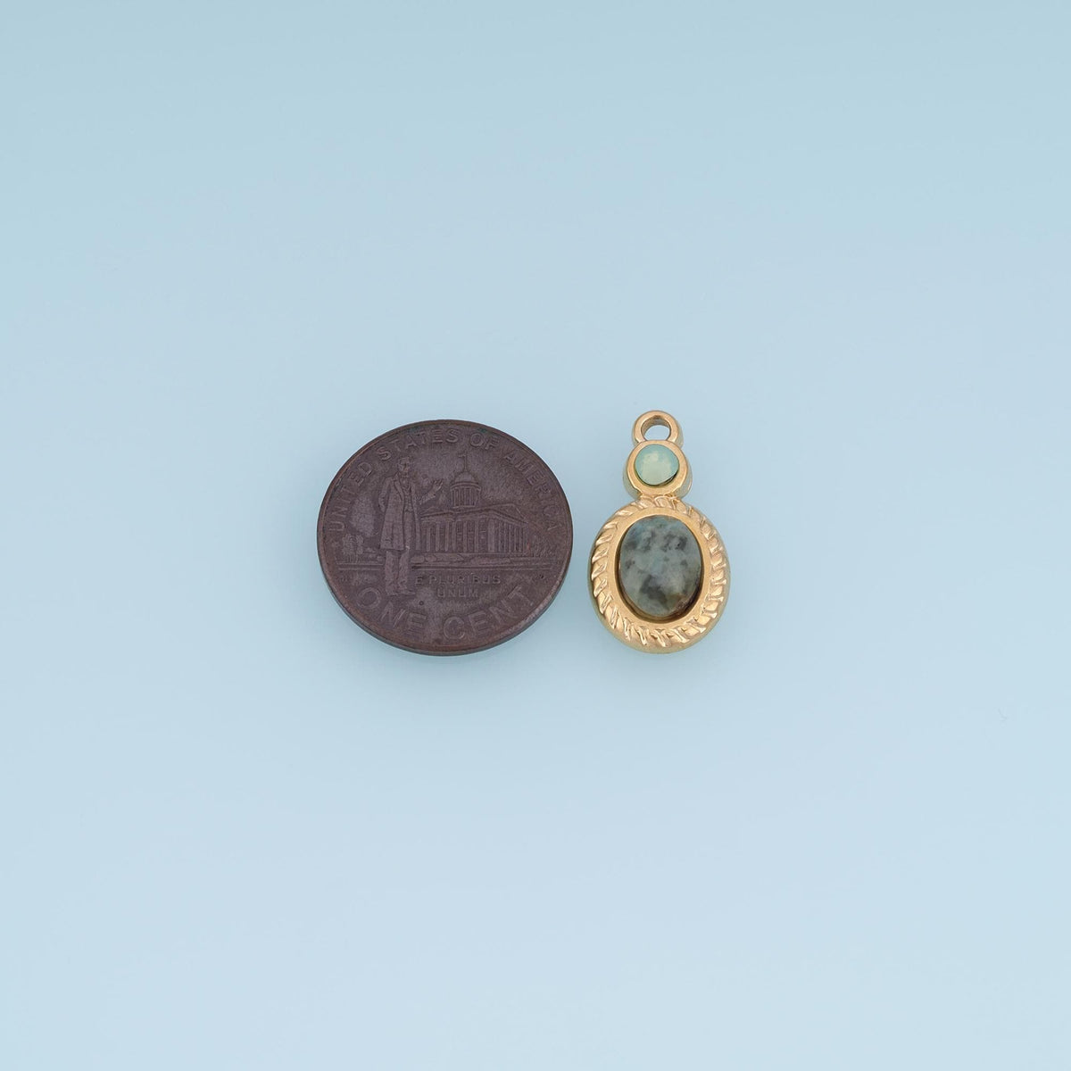Oval Charm Pendant for Jewelry Making