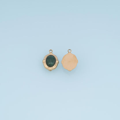 Oval Charm Pendant for Jewelry Making