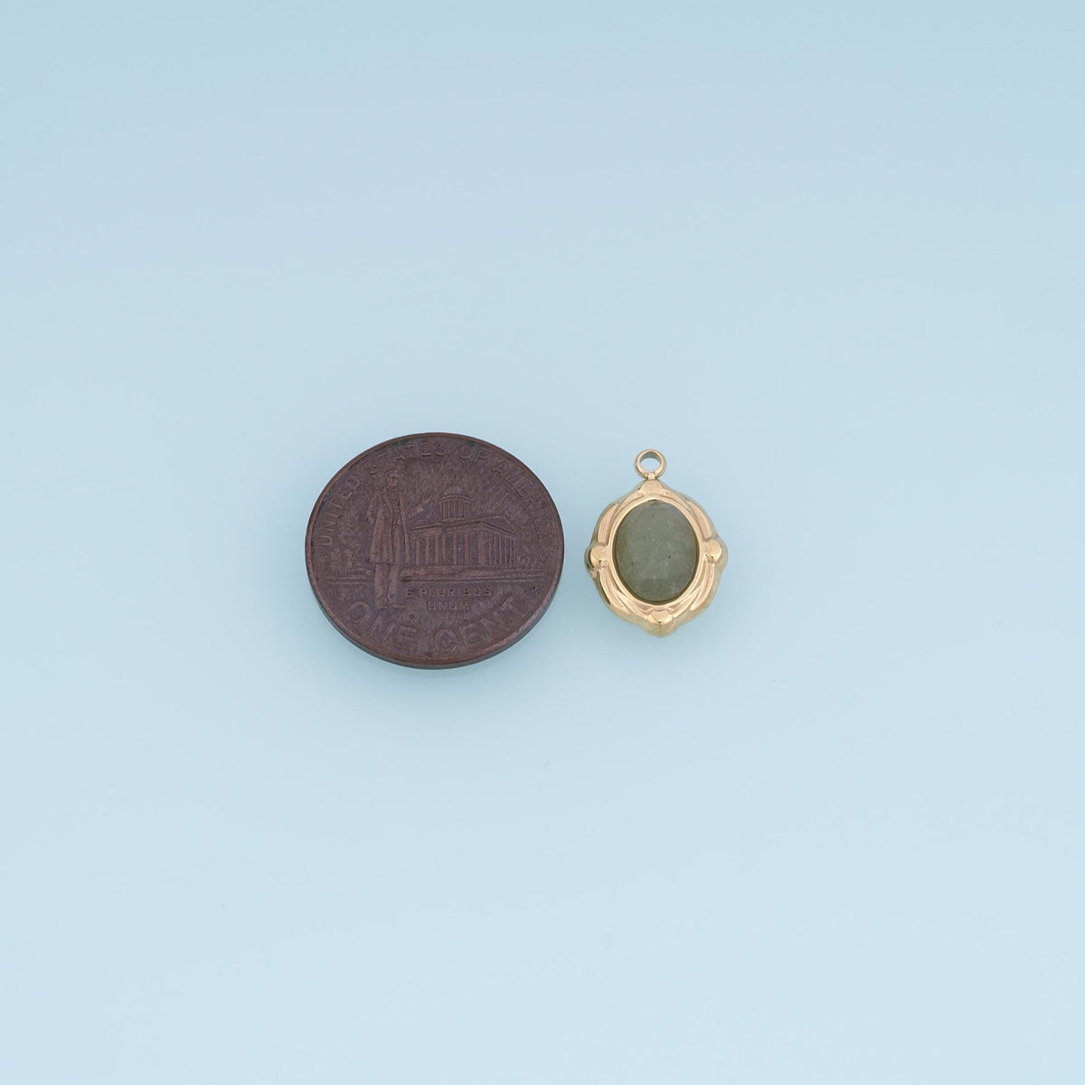 Oval Charm Pendant for Jewelry Making