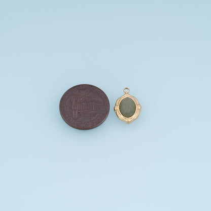 Oval Charm Pendant for Jewelry Making