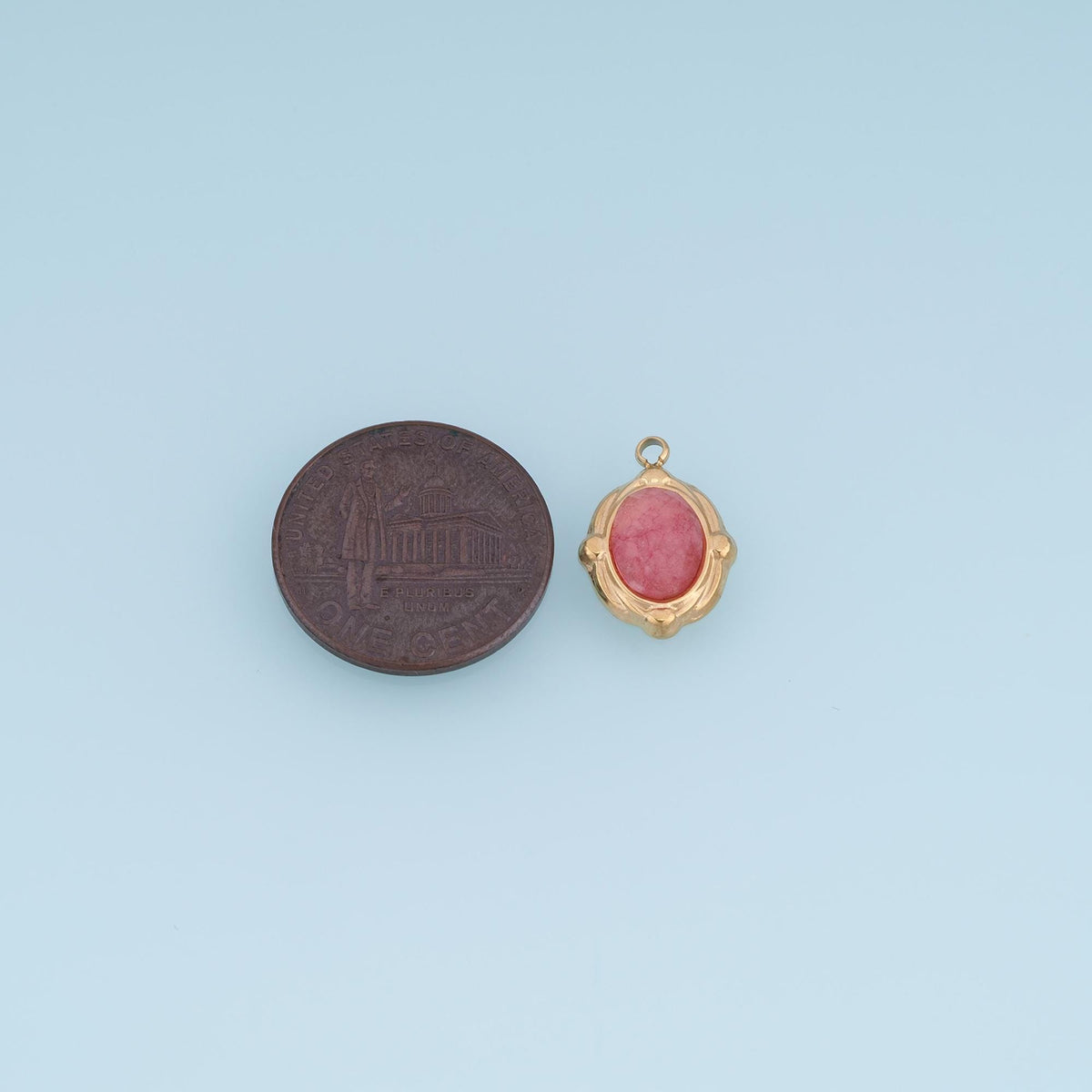 Oval Charm Pendant for Jewelry Making