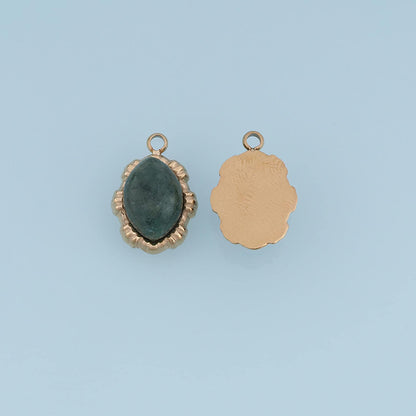 Oval Charm Pendant for Jewelry Making