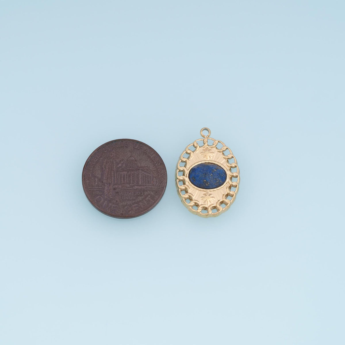 Oval Charm Pendant for Jewelry Making