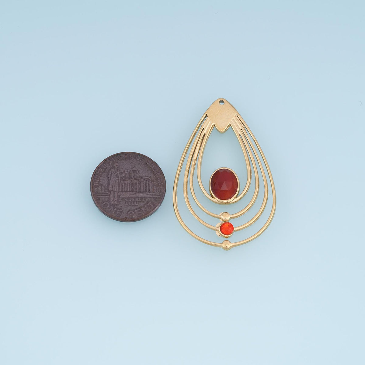 Teardrop Charm Pendant for Jewelry Making