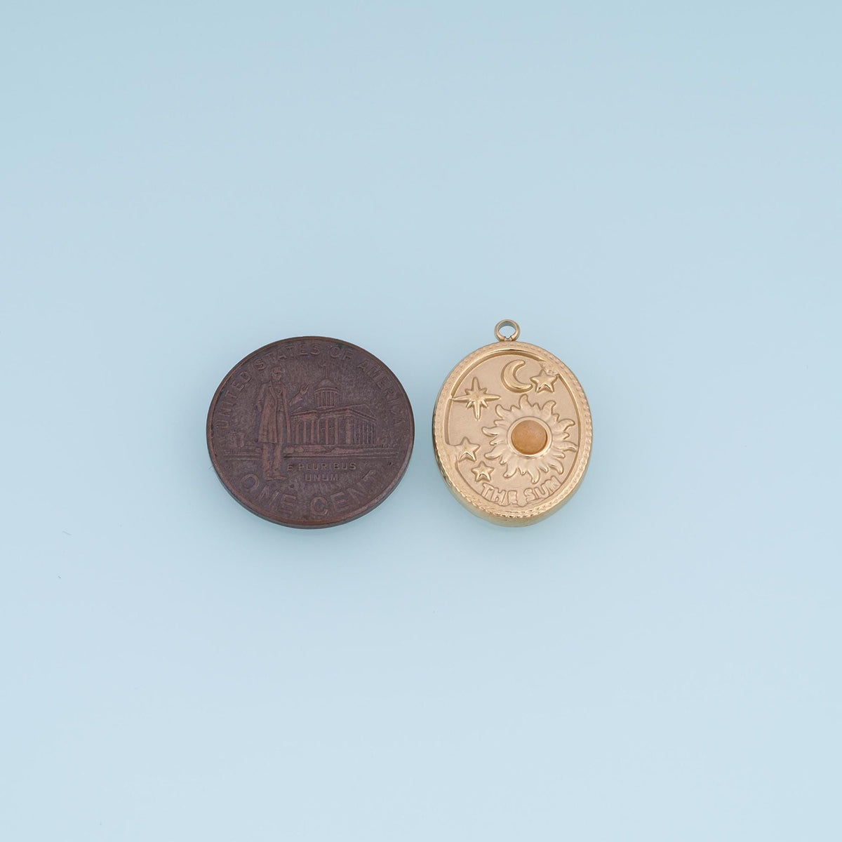 Oval Charm Pendant for Jewelry Making