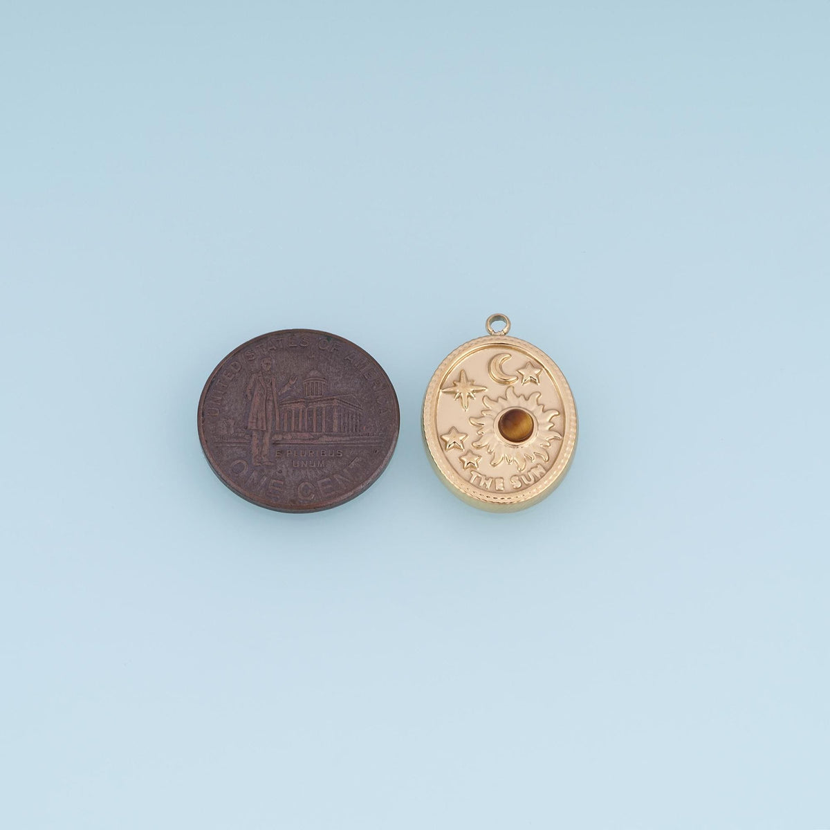 Oval Charm Pendant for Jewelry Making