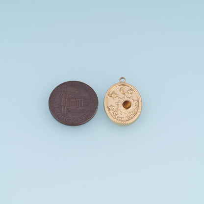 Oval Charm Pendant for Jewelry Making
