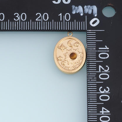 Oval Charm Pendant for Jewelry Making