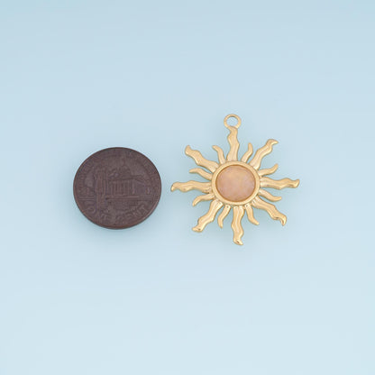 Sun Charm Pendant for Jewelry Making