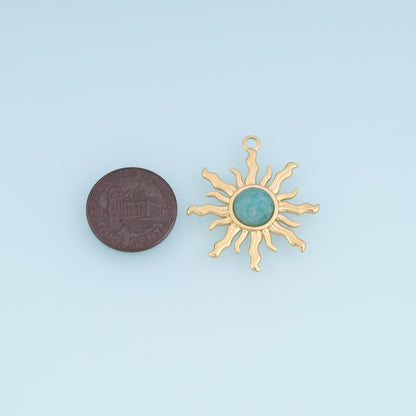 Sun Charm Pendant for Jewelry Making
