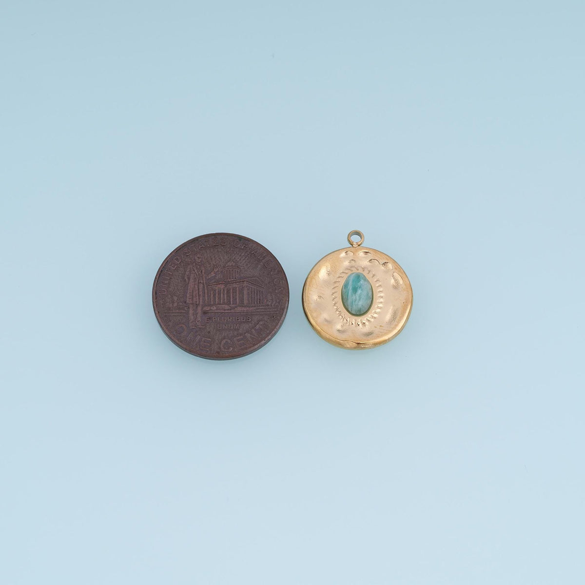 Round Charm Pendant for Jewelry Making