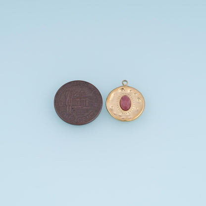 Round Charm Pendant for Jewelry Making
