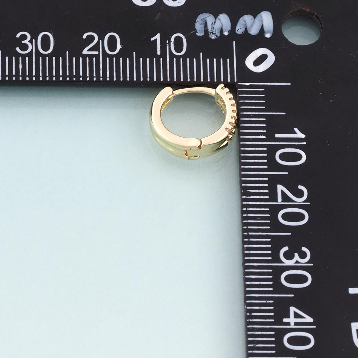 A Pair 18K Gold Filled CZ Hoop Earrings,Minimalist Charm Bracelet Necklace for DIY Jewelry Making Supply