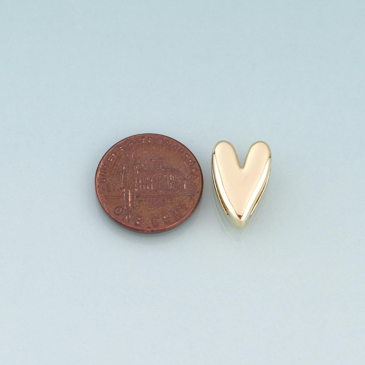 18K Gold Filled Heart Jewelry Beads for Jewelry Making