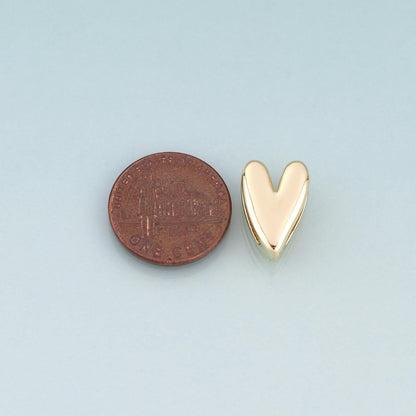 18K Gold Filled Heart Jewelry Beads for Jewelry Making