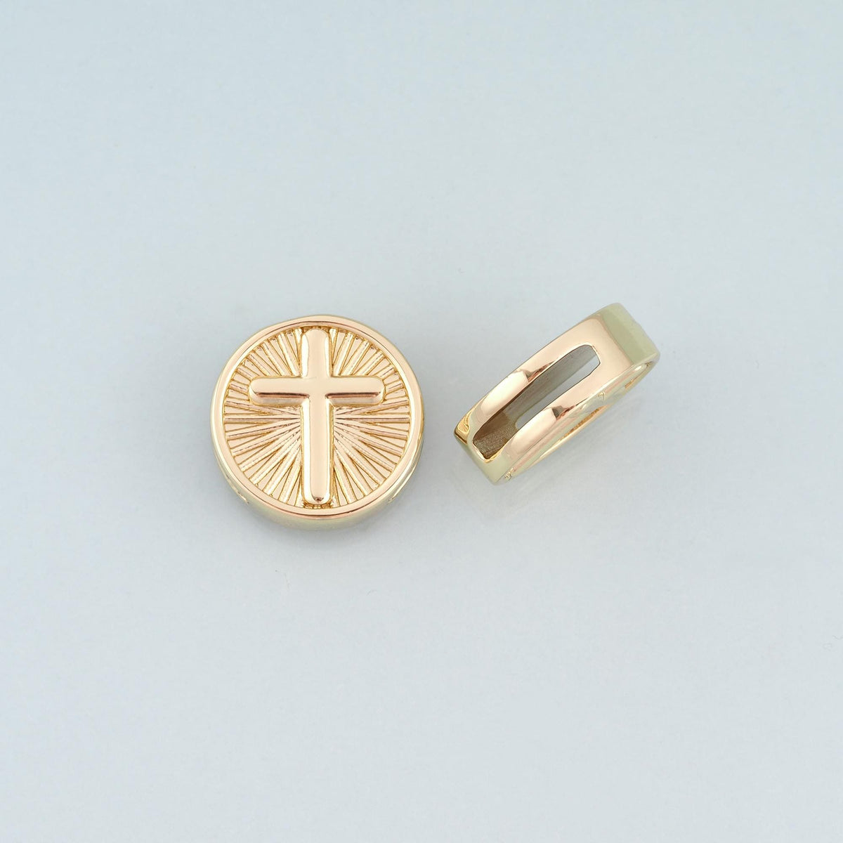 18K Gold Filled Cross Jewelry Beads for Jewelry Making