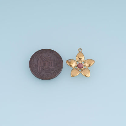 Flower Charm Pendant for Jewelry Making