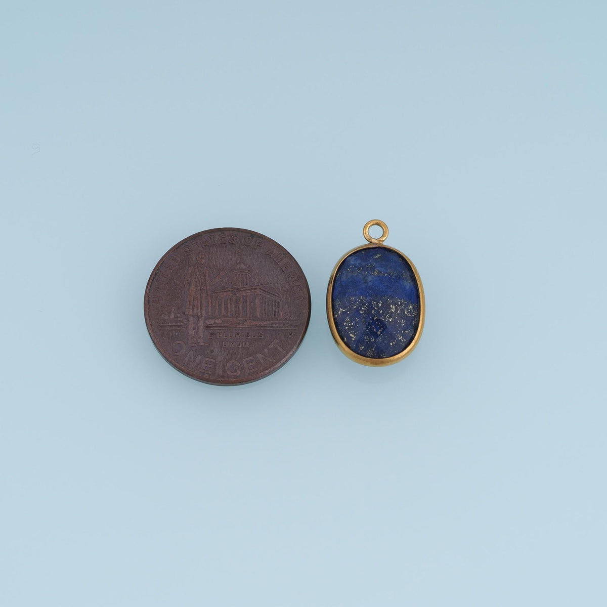 Oval Charm Pendant for Jewelry Making