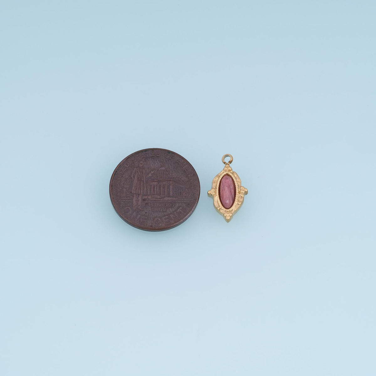Oval Charm Pendant for Jewelry Making