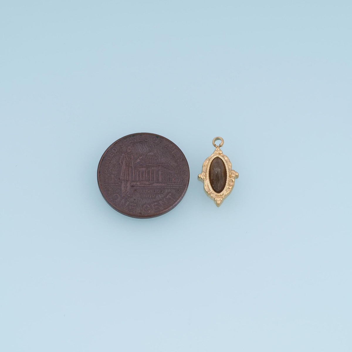 Oval Charm Pendant for Jewelry Making