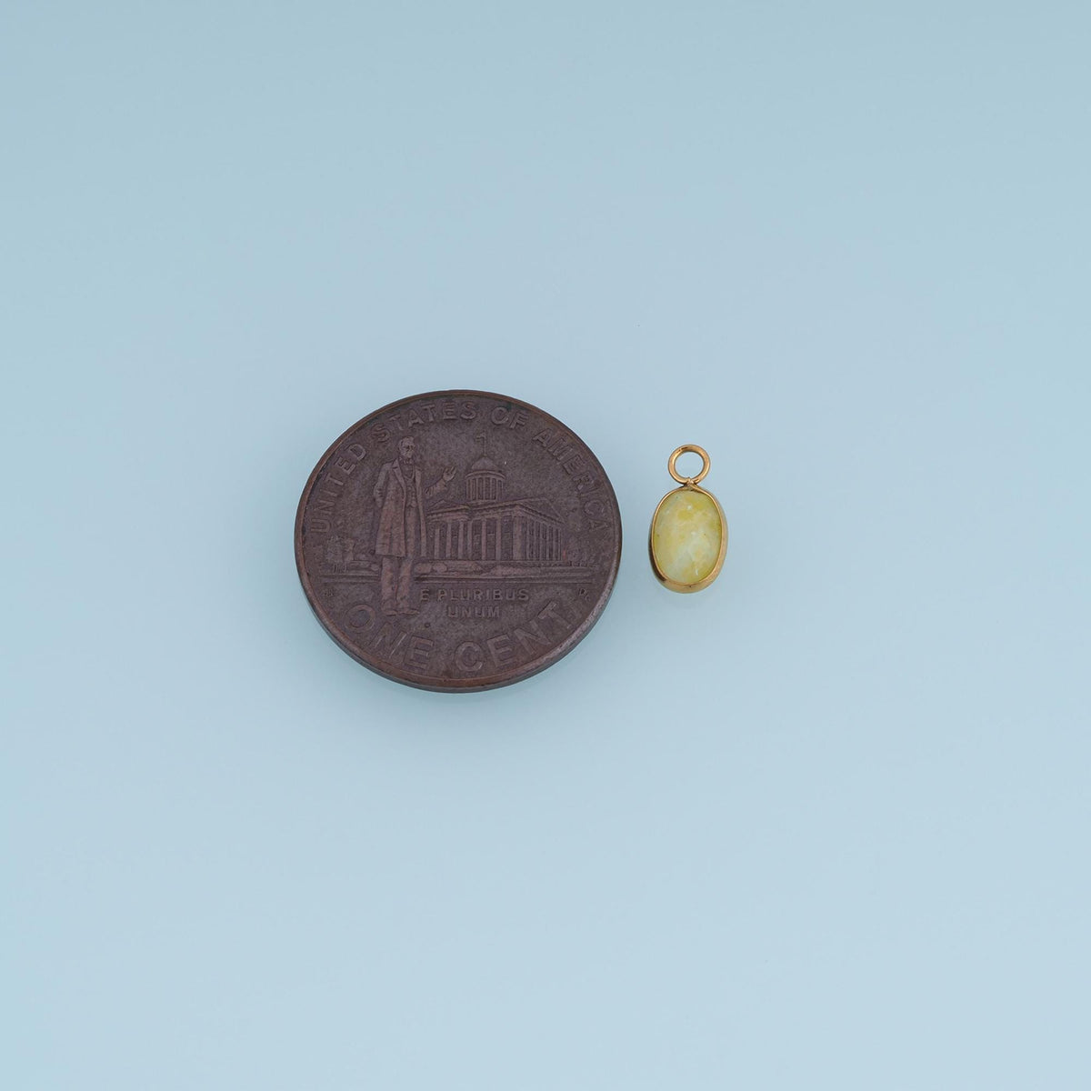 Oval Charm Pendant for Jewelry Making