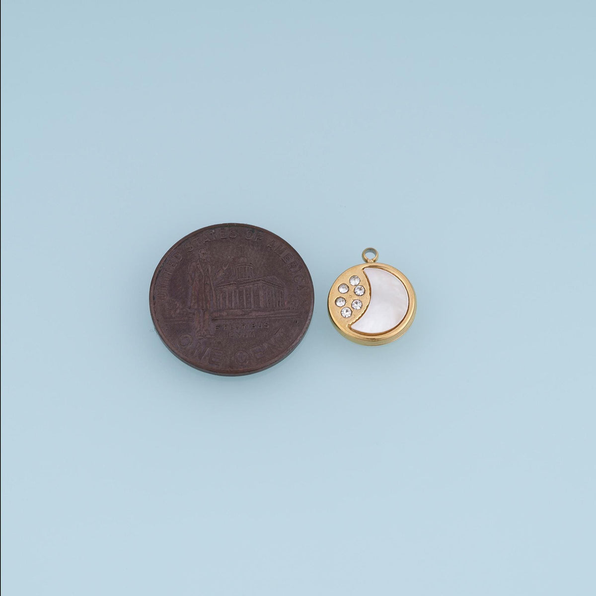 Moon Charm Pendant for Jewelry Making
