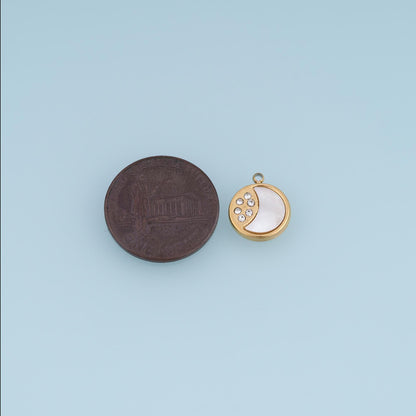 Moon Charm Pendant for Jewelry Making