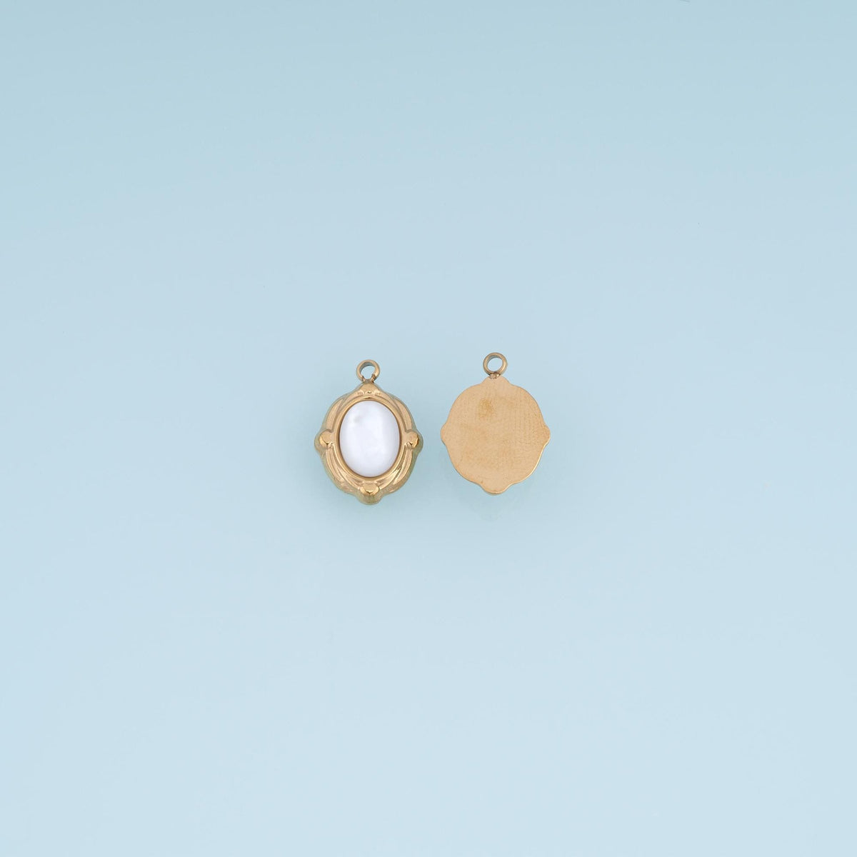 Pearl Oval Charm Pendant for Jewelry Making