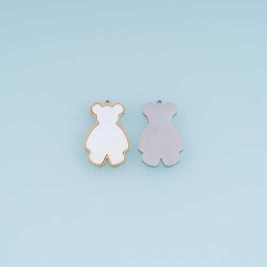 Shell Little Bear Pendant ,14K Gold Exquisite Charm DIY Charm for Necklace Bracelet Making