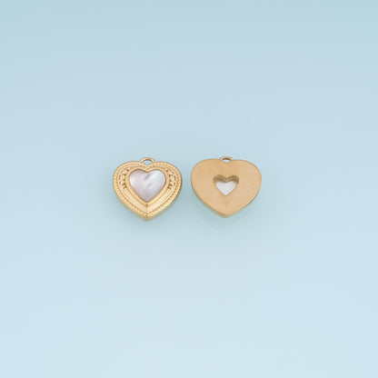 Heart Charm Pendant for Jewelry Making
