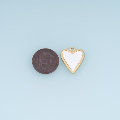 Shell Heart Pendant ,14K Gold Exquisite Charm DIY Charm for Necklace Bracelet Making