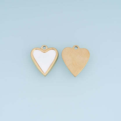 Shell Heart Pendant ,14K Gold Exquisite Charm DIY Charm for Necklace Bracelet Making
