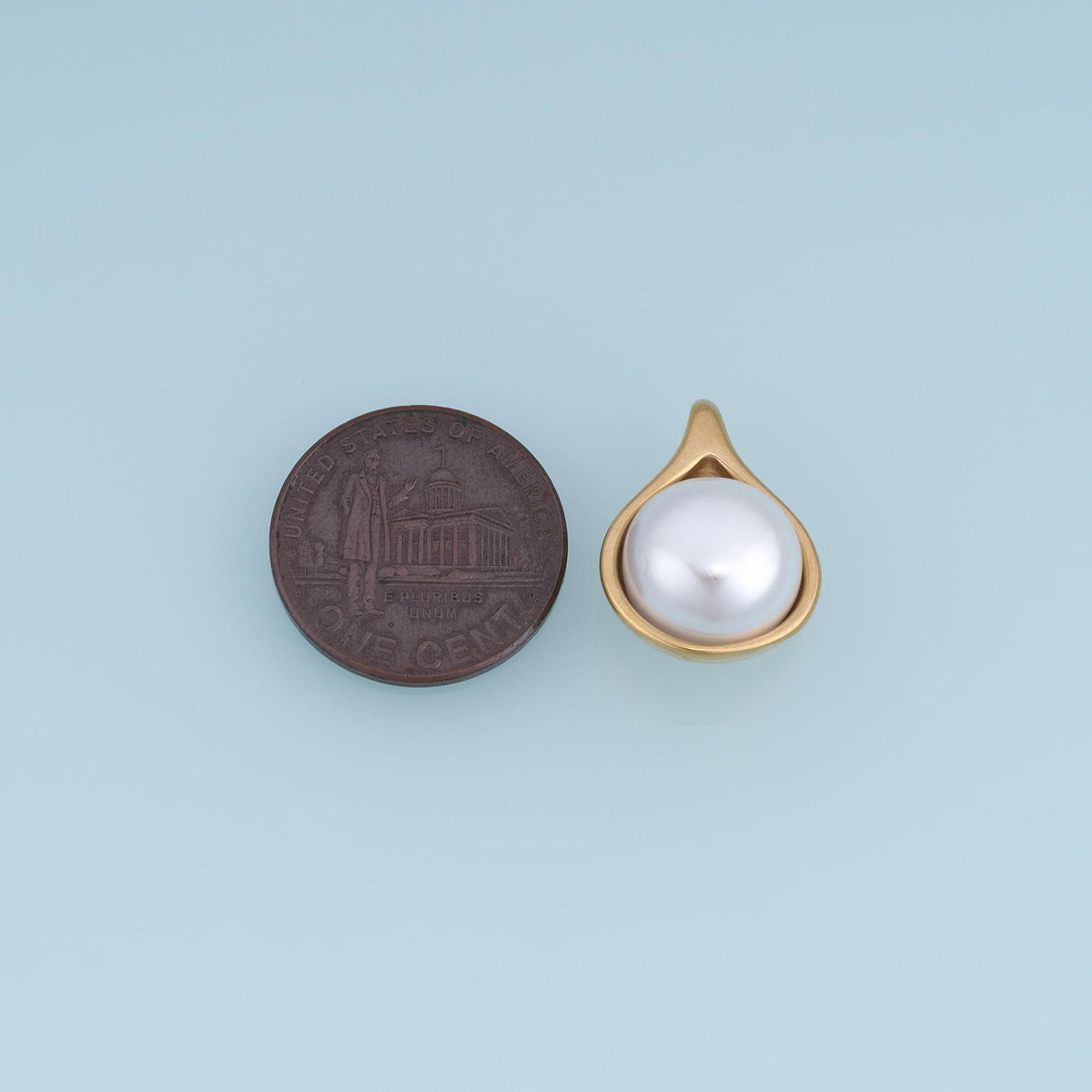 Pearl Teardrop Charm Pendant for Jewelry Making