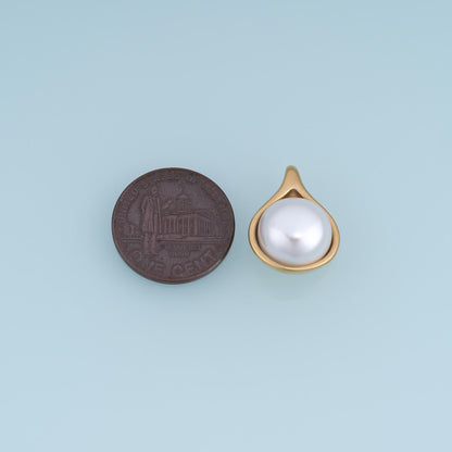 Pearl Teardrop Charm Pendant for Jewelry Making