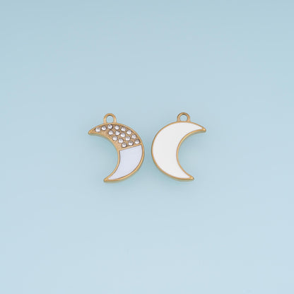 Moon Charm Pendant for Jewelry Making