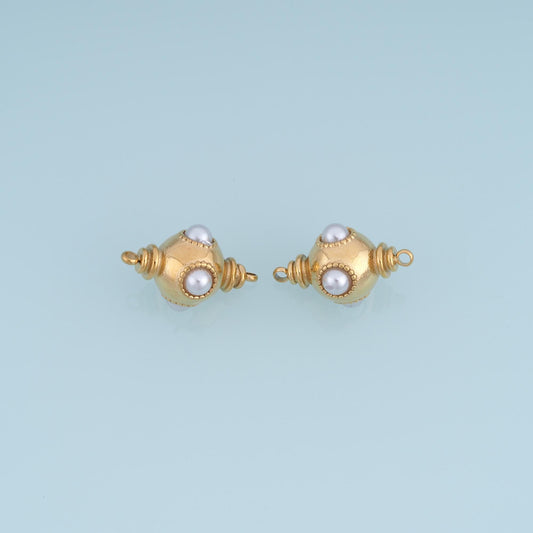 Pearl Round Connector ,14K Gold Exquisite Connector Charm DIY Charm for Necklace Bracelet Making
