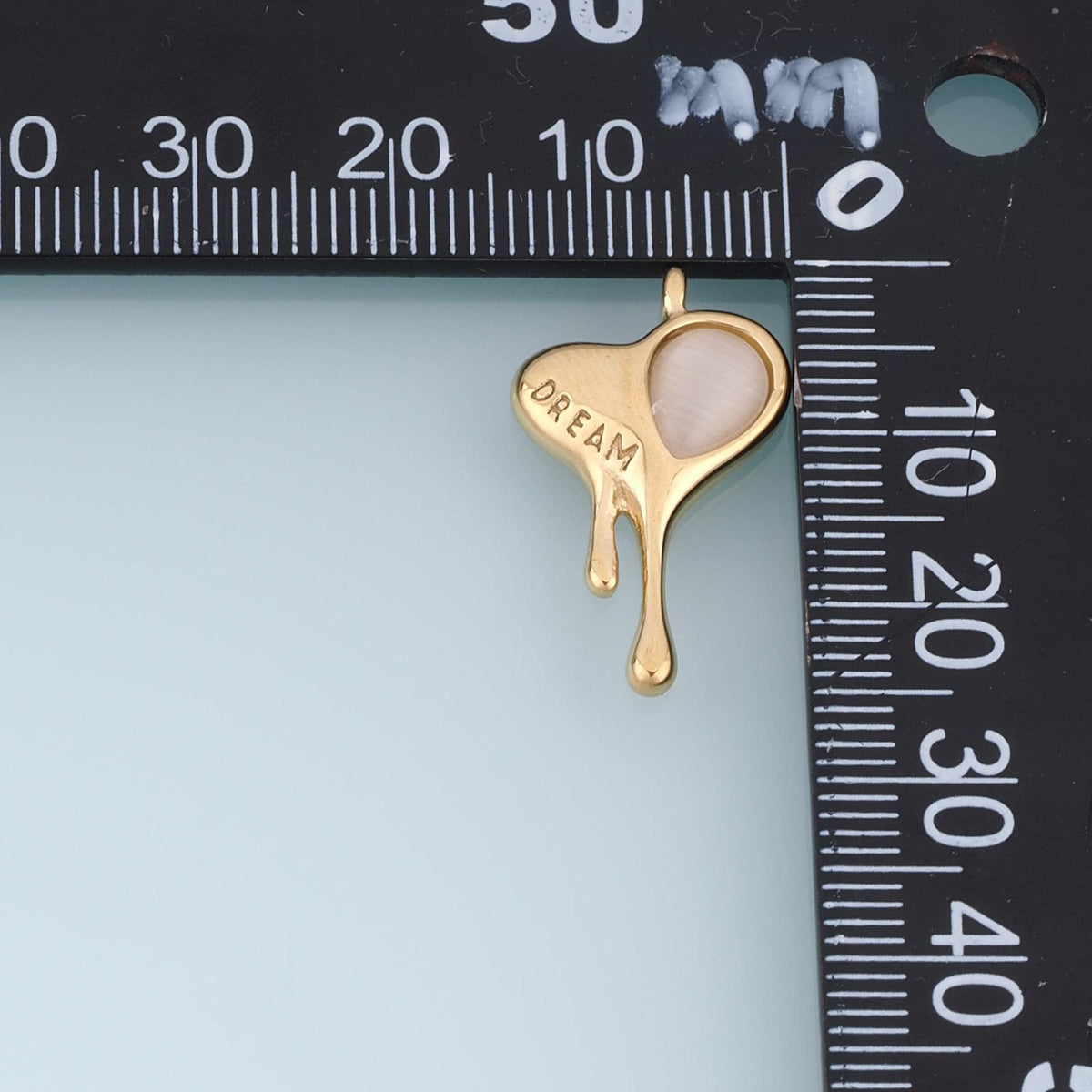 Shell Melting Heart Pendant ,14K Gold Exquisite Charm DIY Charm for Necklace Bracelet Making