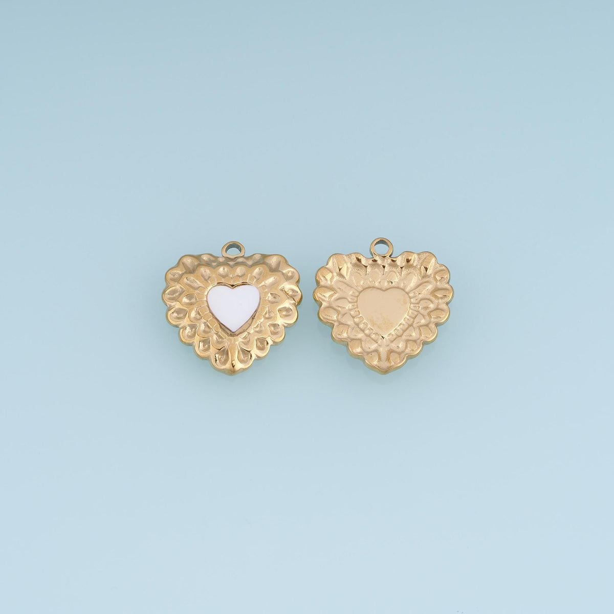 Shell Hammered Heart Pendant ,14K Gold Exquisite Charm DIY Charm for Necklace Bracelet Making